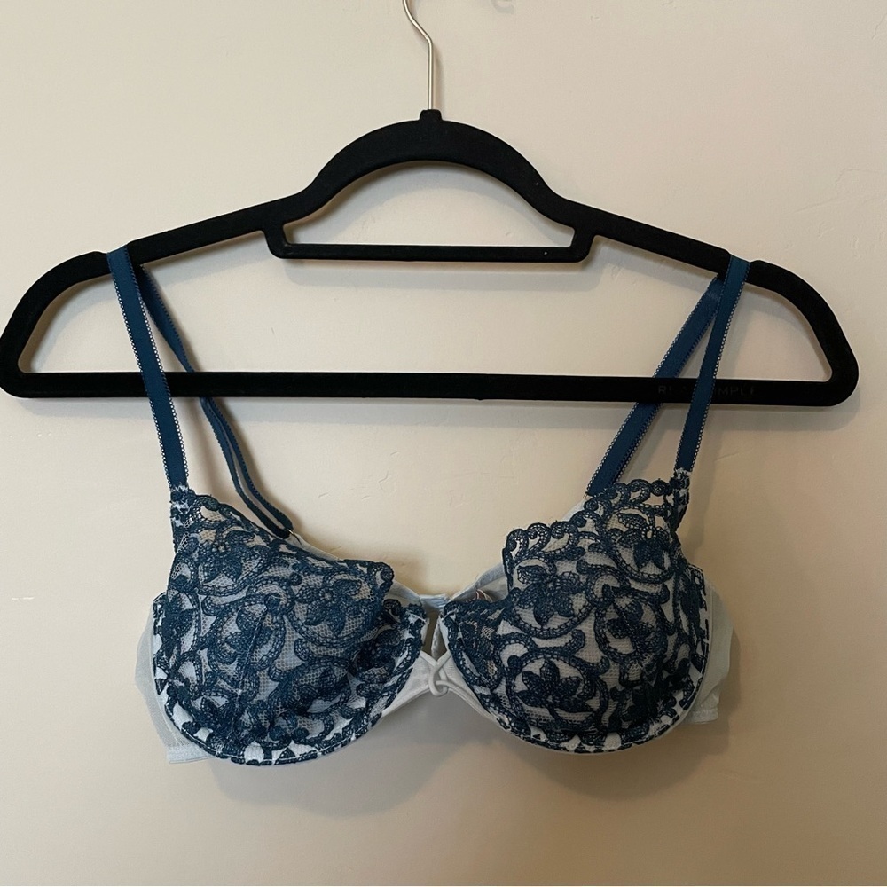 Victoria’s Secret Angels Blue Sheer Lace Bra
